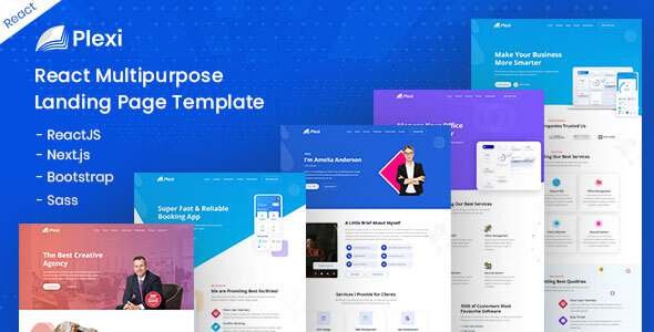 Plexi - React Multipurpose Landing Page Template TFx