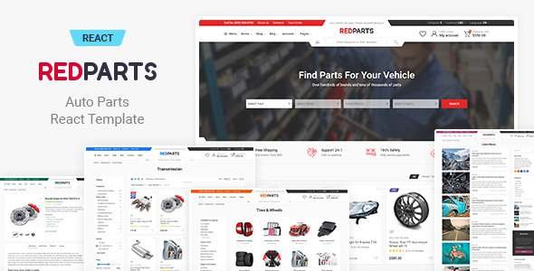 RedParts - Auto Parts React eCommerce Template TFx