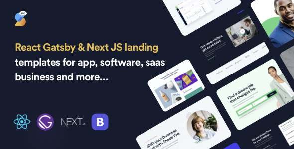ShadePro - React Gatsby amp Next JS Landing Page Template TFx