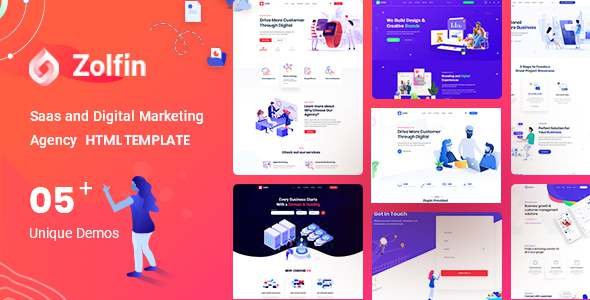 Zolfin - Responsive Bootstrap SaaS Startup amp Multipurpose Template TFx