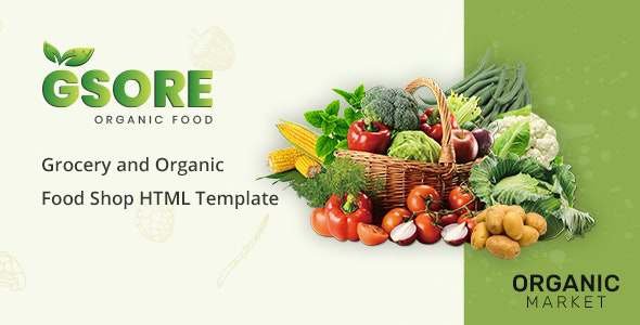 Gsore - Grocery and Organic Food Shop HTML Template TFx