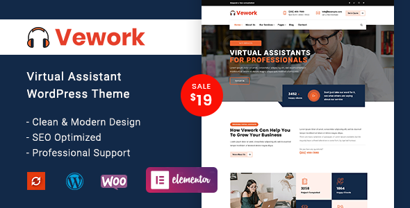 Vework - Virtual Assistant WordPress Theme TFx