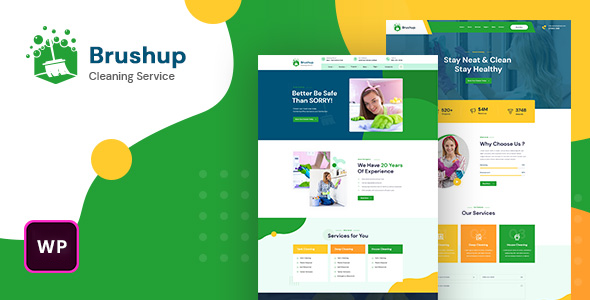 Brushup - Cleaning Service Company WordPress Theme TFx
