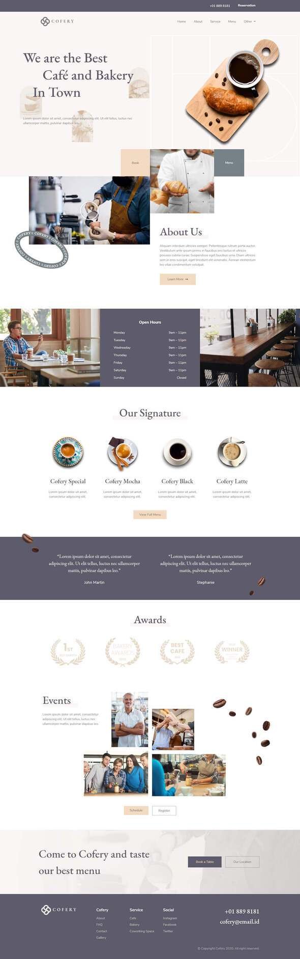 Cofery  Restaurant amp Cafe Elementor Template Kit TFx