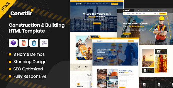 Constik - Construction amp Building Company HTML Template TFx