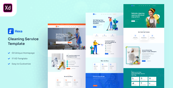 Hexa  Cleaning company XD Template TFx