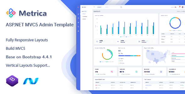 Metrica - ASPNET MVC5 Admin amp Dashboard Template TFx