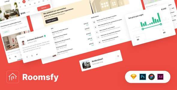 Roomsfy - UI Kit for Real Estate Bookings Apps TFx