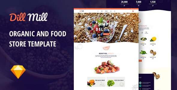 Dillmill - Organic and Food Store Sketch Template TFx