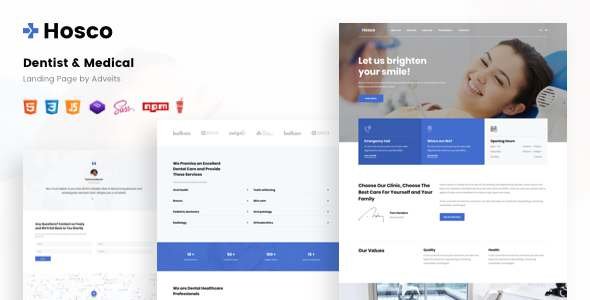 Hosco - Dentist amp Medical Landing Page TFx
