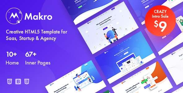 Makro - Creative HTML Template For Saas amp Startup TFx