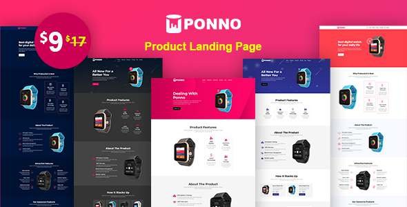 Ponno - Product Landing Page TFx SiteTemplates