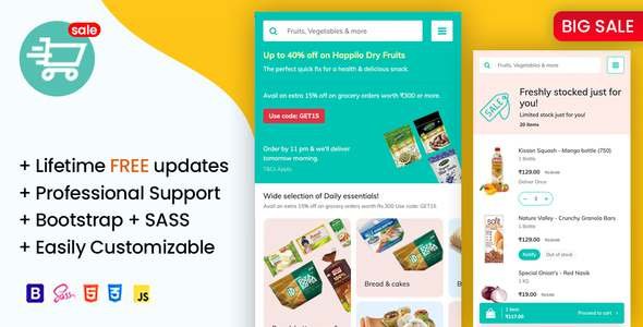 Soprdaily - Organic Food amp Grocery Market Mobile Template TFx
