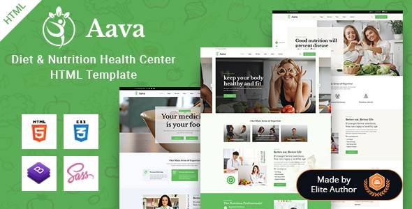 Aava - Diet amp Nutrition HTML Template TFx