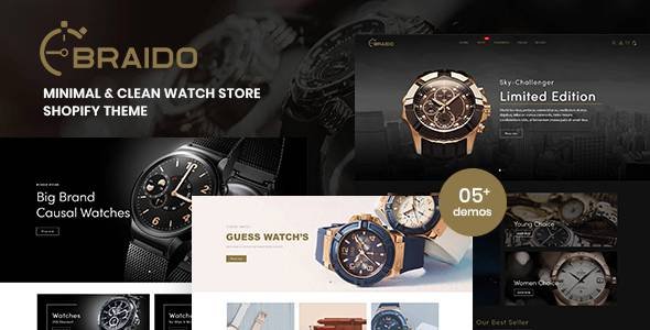 Braido - Minimal amp Clean Watch Store Shopify Theme TFx