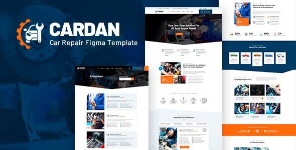 Cardan - Car Repair Services Figma Template TFx