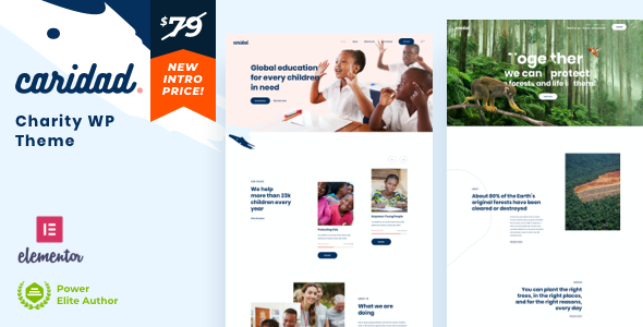 Caridad - Charity Nonprofit TFx WordPress