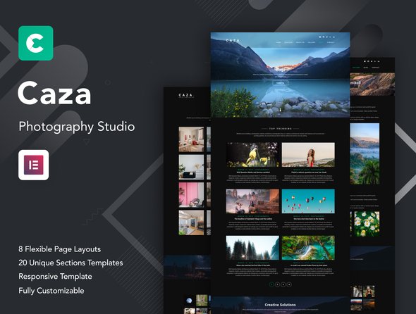 Caza - Photography Studio Elementor Template Kit TFx