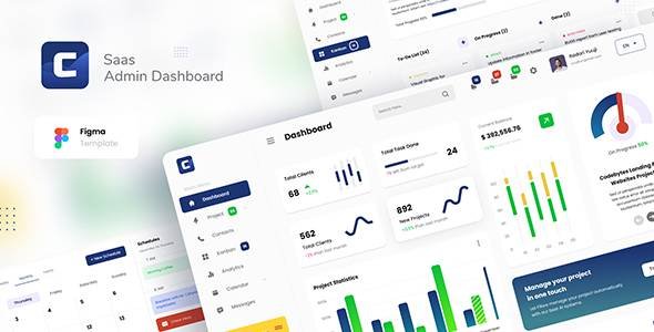 Codebyte - Saas Admin Dashboard UI Template Figma TFx