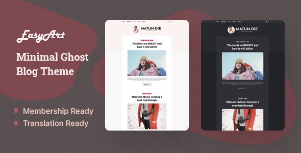 Easyart - Minimal Ghost Blog Theme TFx