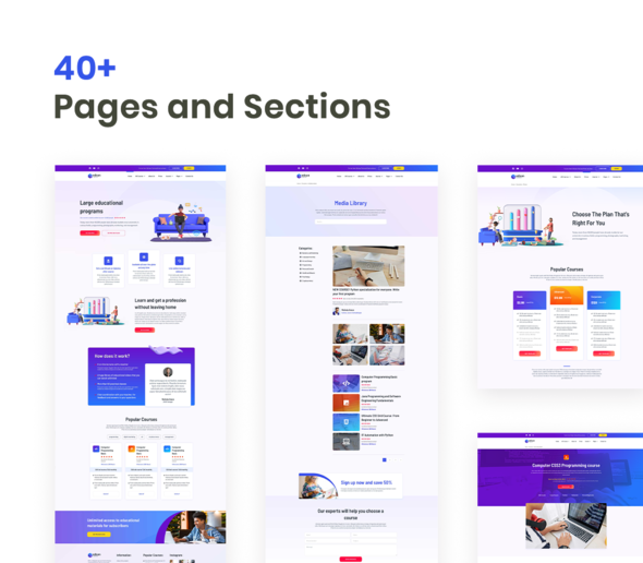 Edison  Online Education Elementor Template Kit TFx