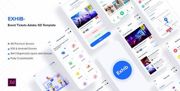 Exhib - Event Tickets Adobe XD Template TFx