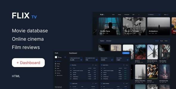 FlixTV  Movies amp TV Shows Online cinema HTML Template TFx