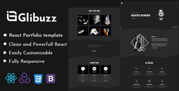 Glibuzz - Personal Portfolio React Template TFx