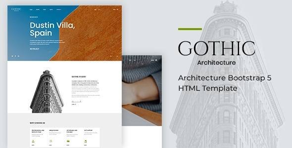 Gothic - Architecture Bootstrap 5 HTML Template TFx