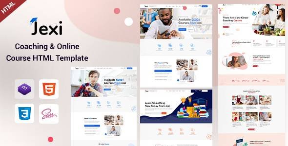 Jexi - Online Coaching amp LMS HTML Template TFx