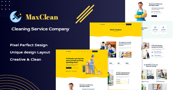 MaxClean - Cleaning HTML Template TFx SiteTemplates