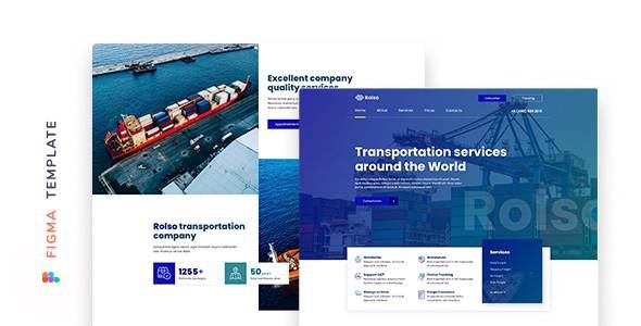 Rolso  Logistic Company Template for Figma TFx