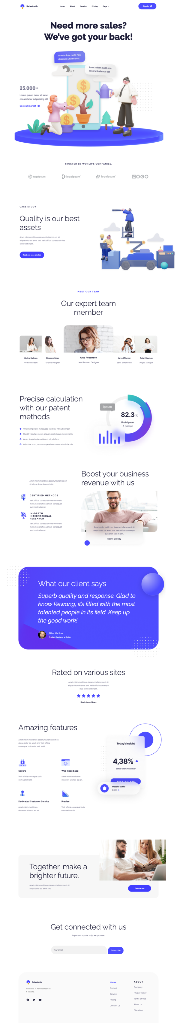 Sabertooth  Business Service Elementor Template Kit TFx