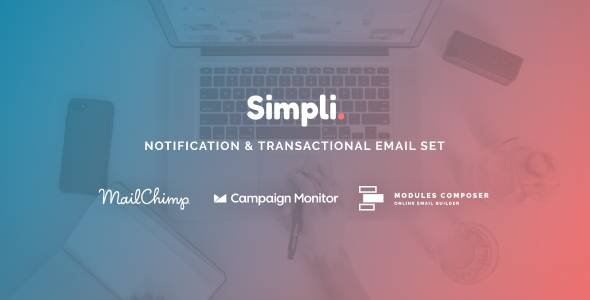 Simpli - Notification amp Transactional Email Templates with Online Builder TFx