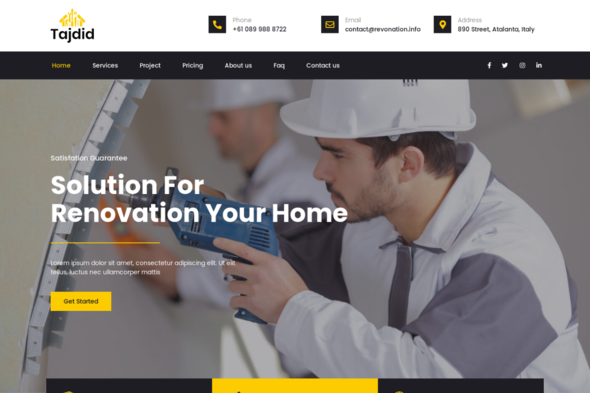 Tajdid - Renovation Elementor Template Kit TFx