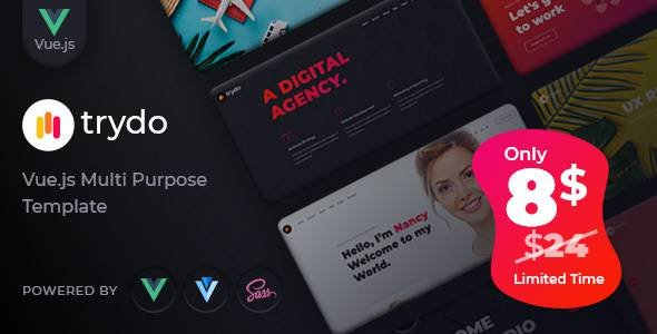 Trydo - Vue JS Creative Agency and Portfolio Template TFx