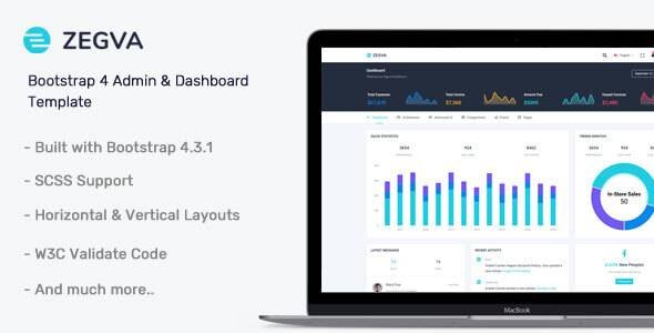 Zegva - Bootstrap 4 Admin amp Dashboard Template TFx