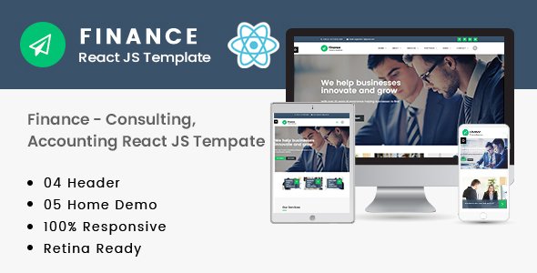 Finance  Consulting Accounting React JS Template TFx