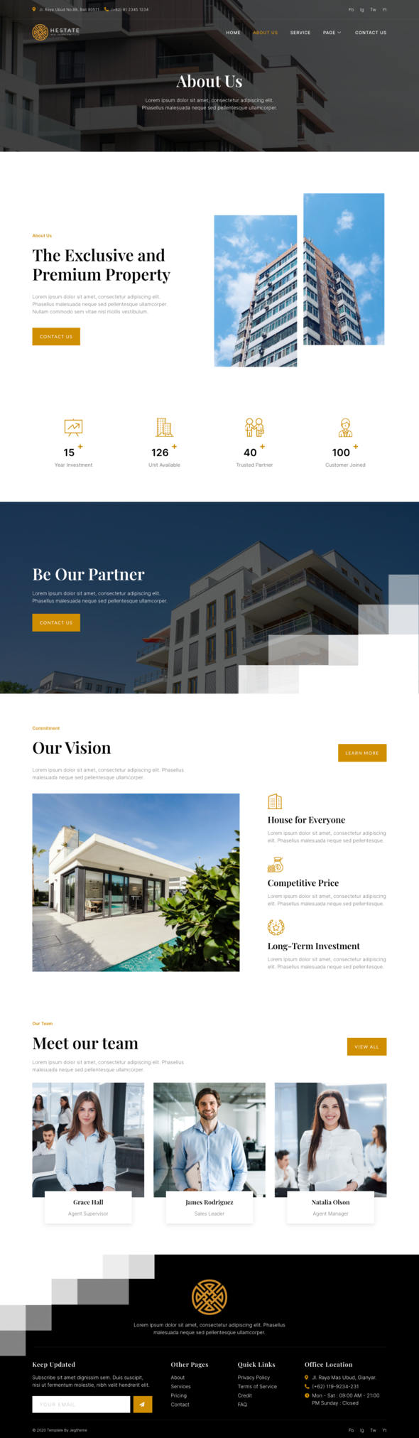 Hestate  Real Estate Elementor Template Kit TFx