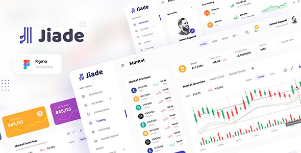 Jiade - Modern Crypto Trading UI Template Figma TFx