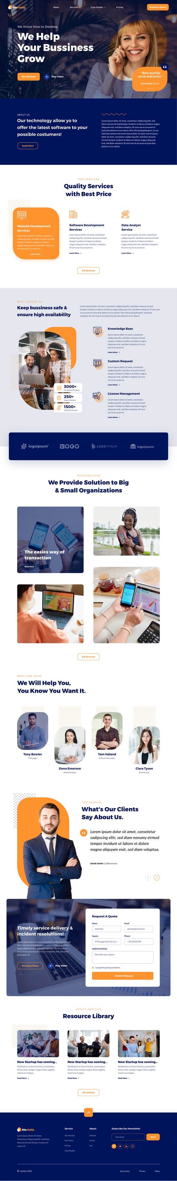 Merintis  Startup Elementor Template Kit TFx