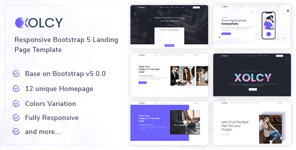 Xolcy - Bootstrap5 Creative Landing Page Template TFx