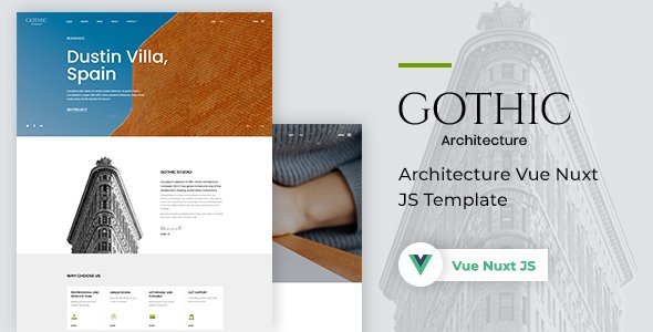 Gothic - Architecture Vue Nuxt JS Template TFx