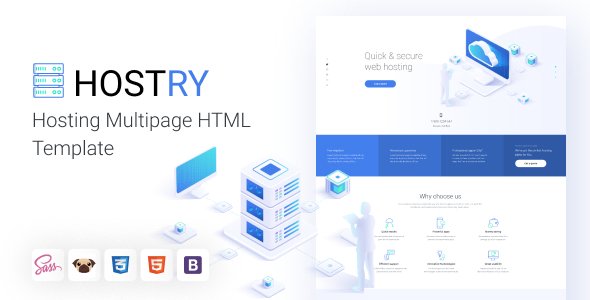 Hostry - Web Hosting Bootstrap 4 Template TFx
