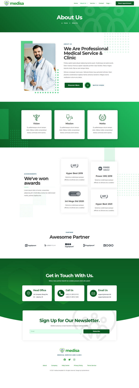 Medisa - Medical Elementor Template Kit TFx