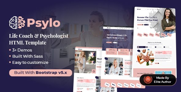 Psylo - Life Coach amp Psychologist HTML Template TFx