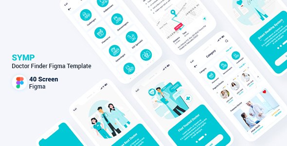 Symp  Doctor Finder Figma Template TFx