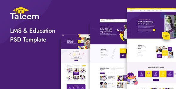 Taleem - LMS and Online Education PSD Template TFx
