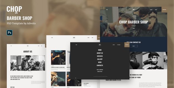 Chop - Barber Shop PSD Template TFx