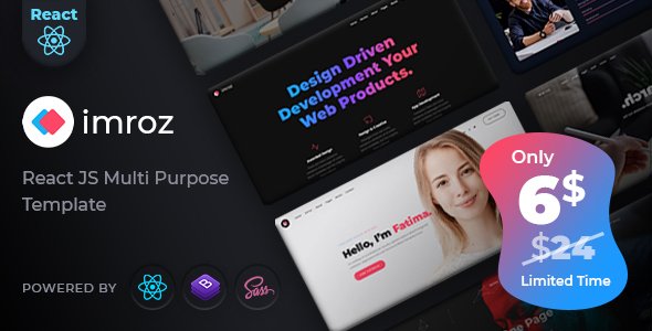 Imroz - React Agency amp Portfolio Template TFx